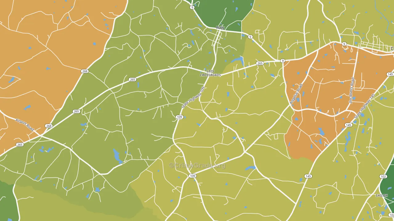 Ruby, SC Map of Vandalism Rates