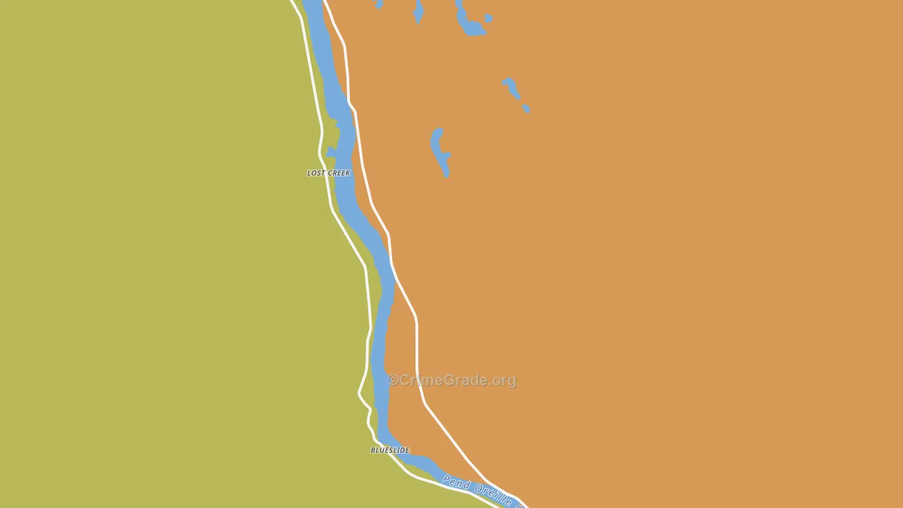 Ruby, WA Map of Vandalism Rates