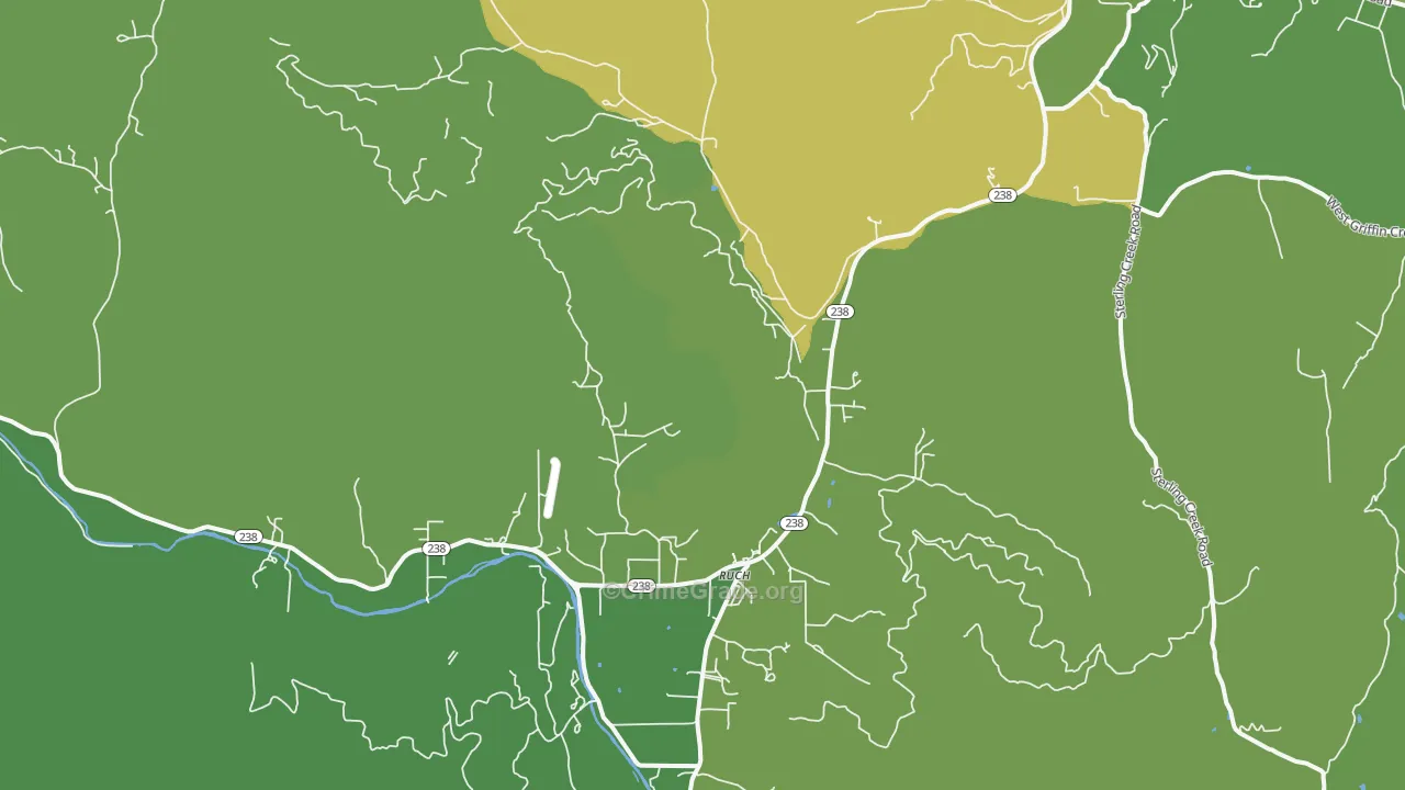 Ruch, OR Map of Vandalism Rates
