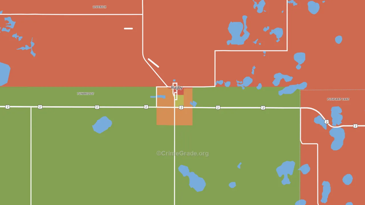 Rugby, ND Map of Vandalism Rates