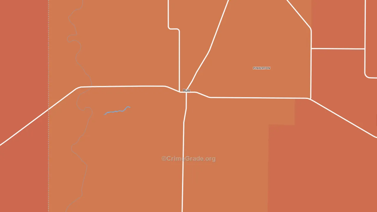 Rule, TX Map of Vandalism Rates