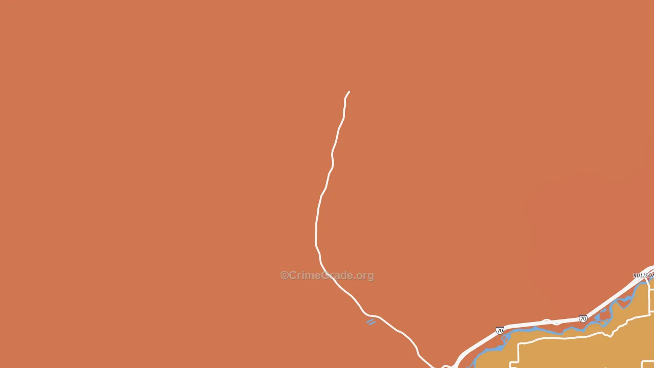 Rulison, CO Map of Vandalism Rates
