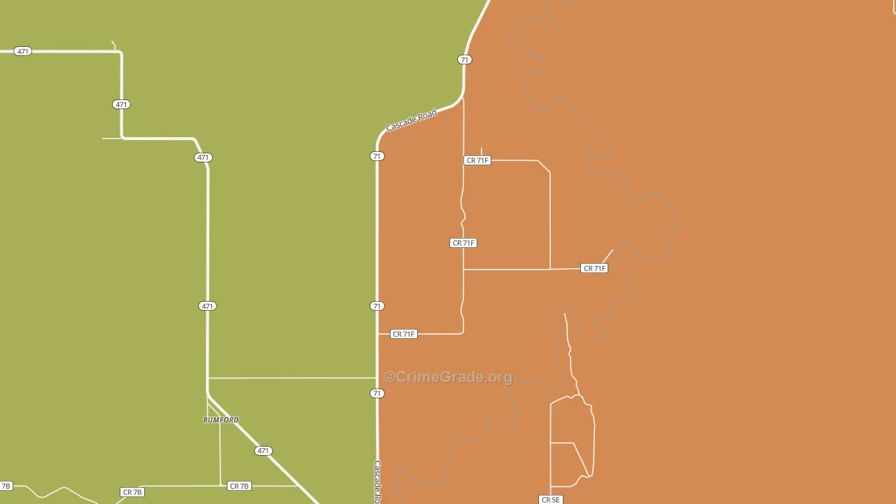Rumford, SD Map of Vandalism Rates