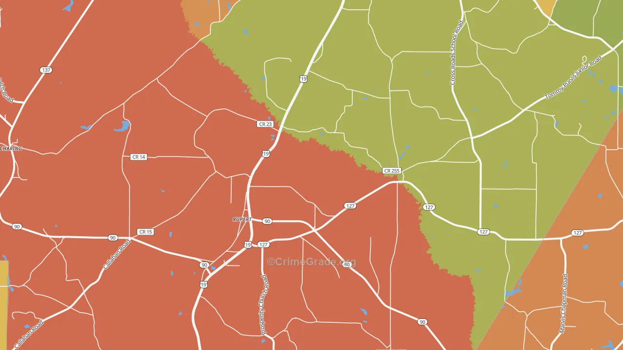 Rupert, GA Map of Vandalism Rates