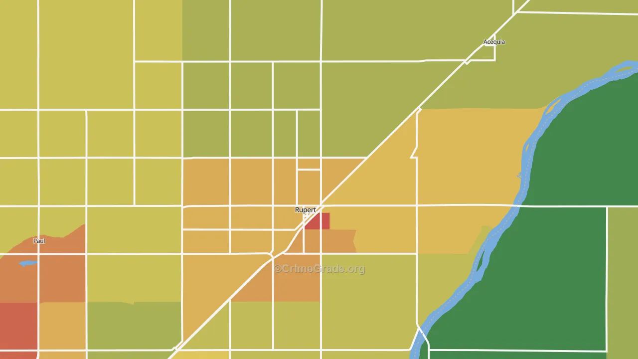 Rupert, ID Map of Vandalism Rates