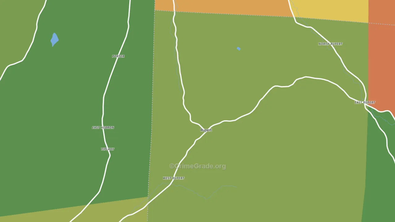 Rupert, VT Map of Vandalism Rates