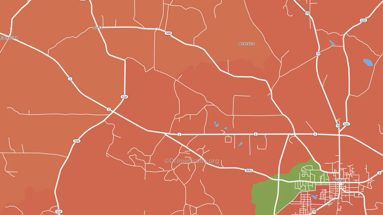 Ruple, LA Map of Vandalism Rates