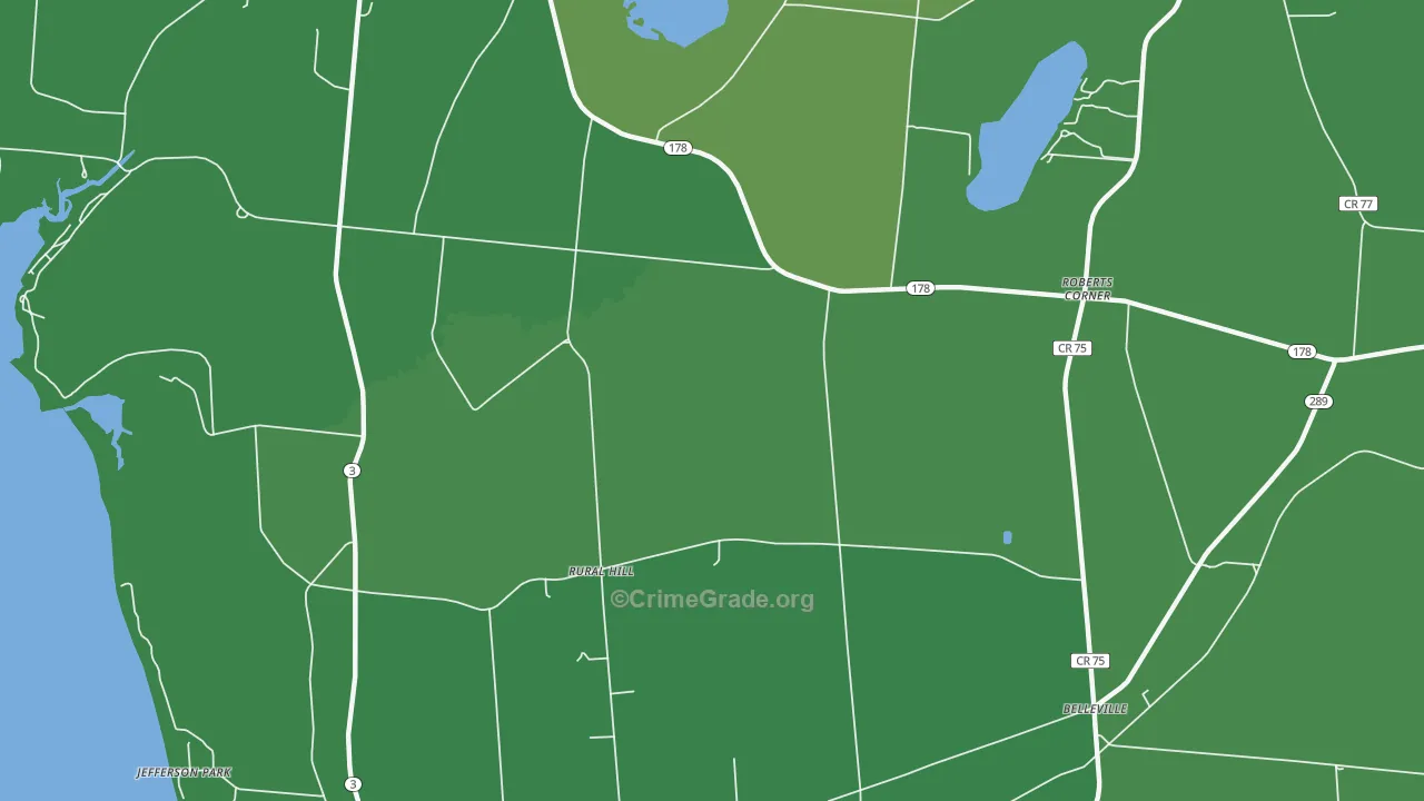 Rural Hill, NY Map of Vandalism Rates
