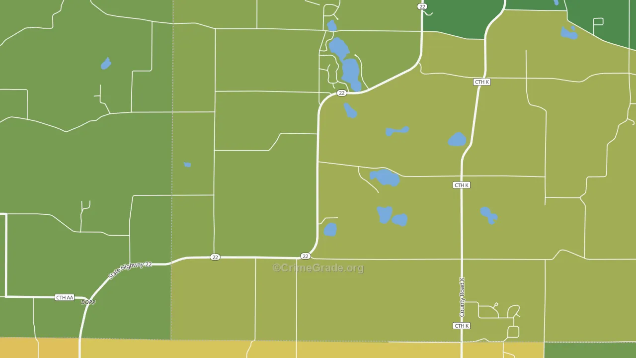 Rural, WI Map of Vandalism Rates