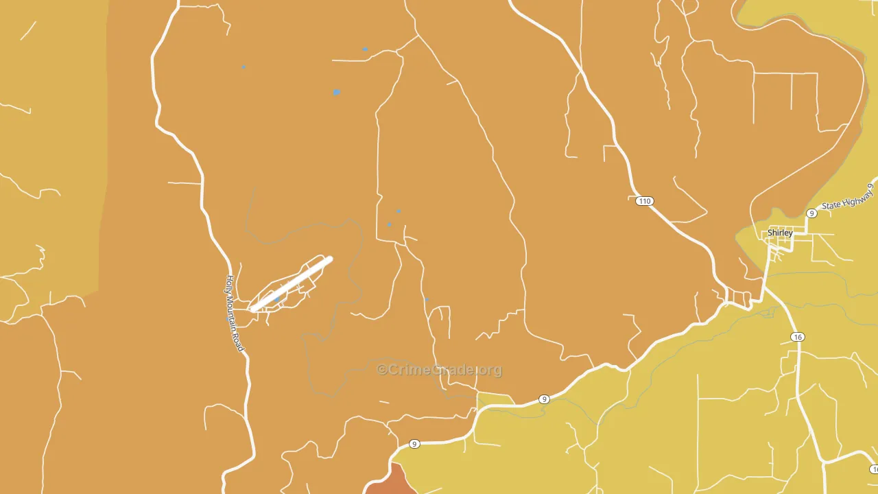 Rushing, AR Map of Vandalism Rates