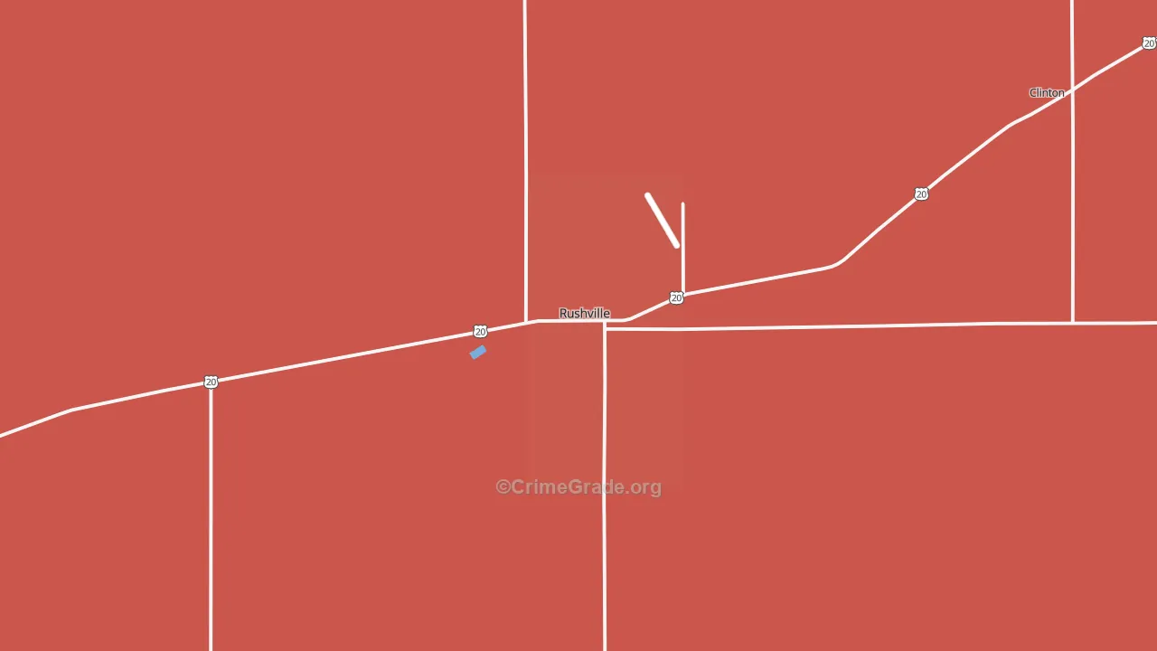 Rushville, NE Map of Vandalism Rates