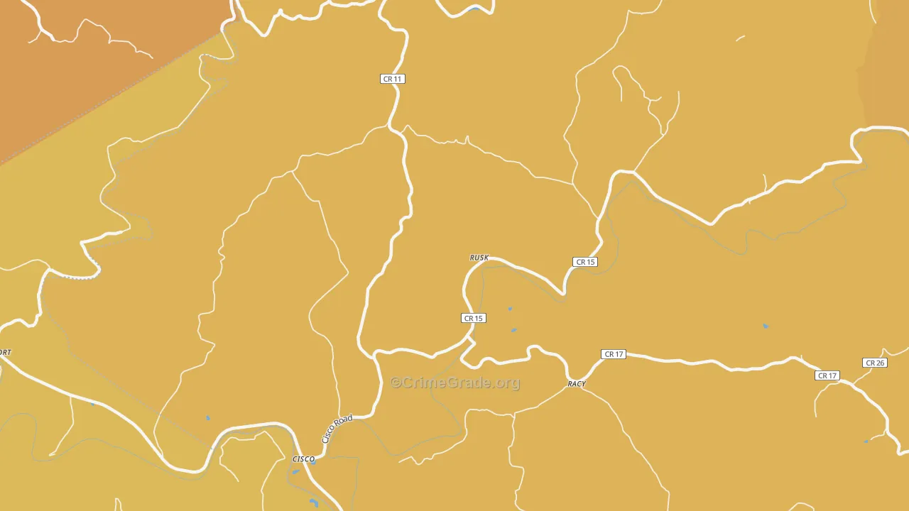 Rusk, WV Map of Vandalism Rates