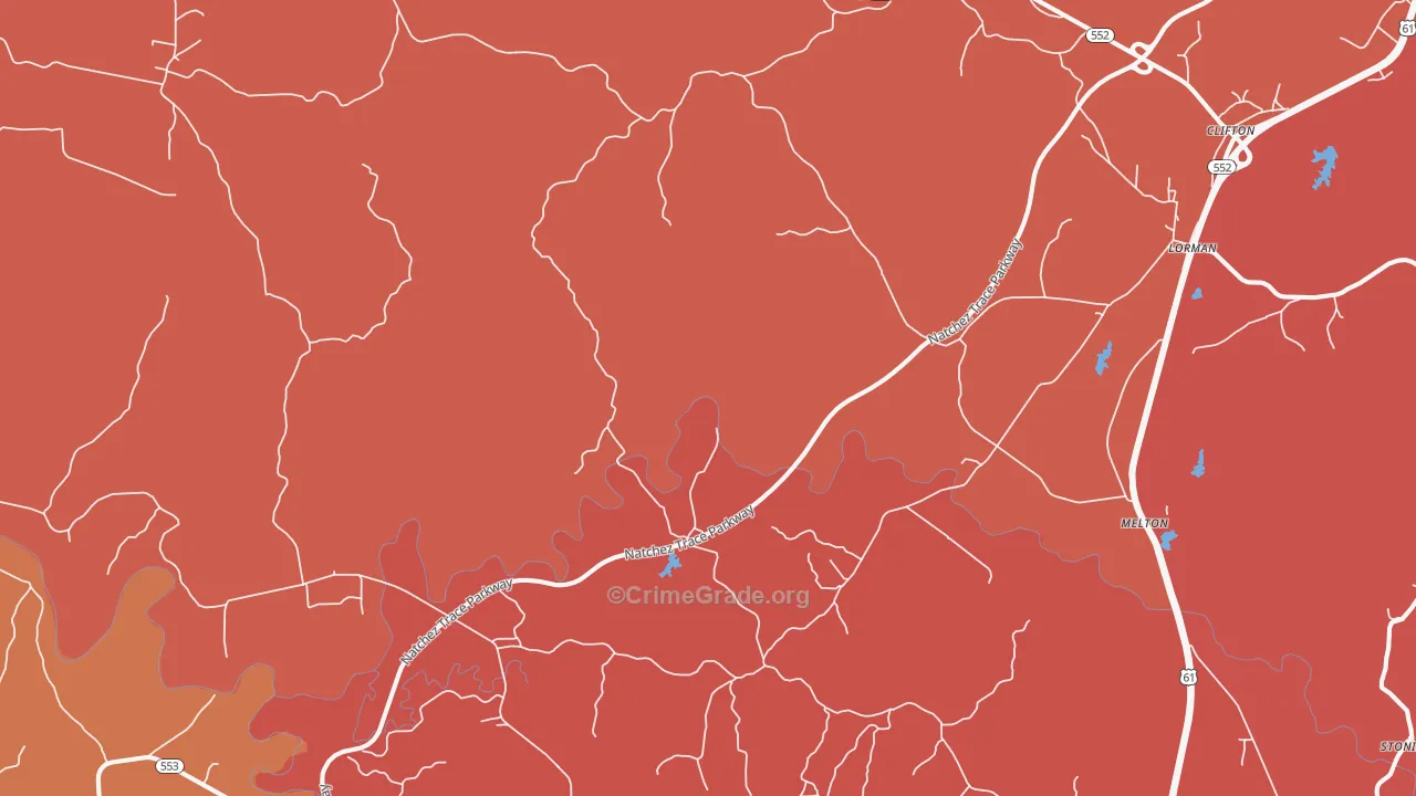 Russum, MS Map of Vandalism Rates