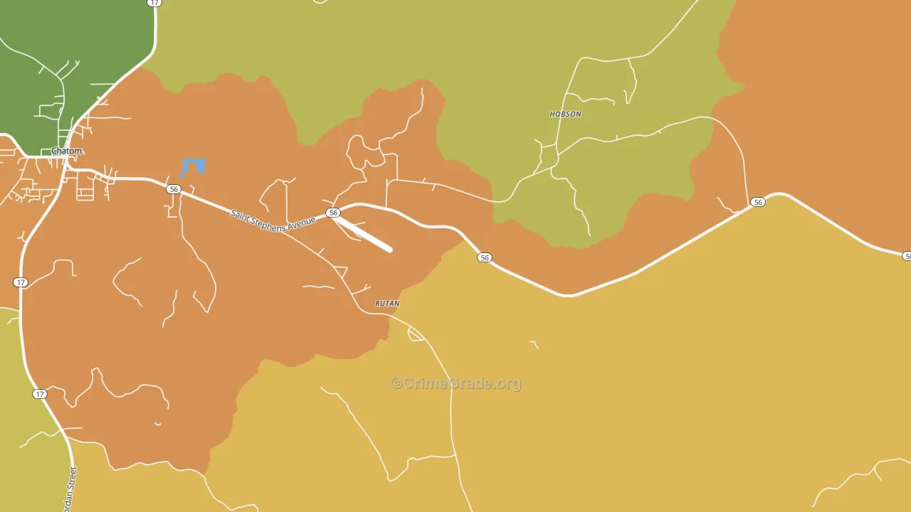 Rutan, AL Map of Vandalism Rates