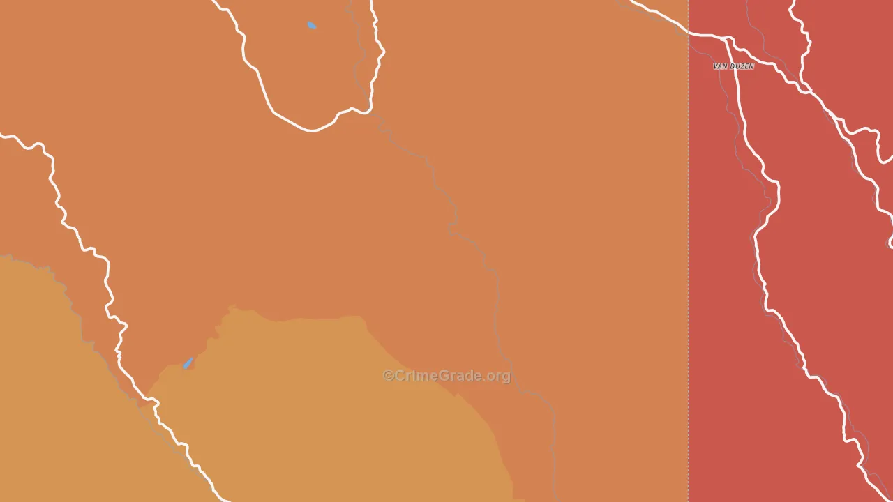 Ruth, CA Map of Vandalism Rates