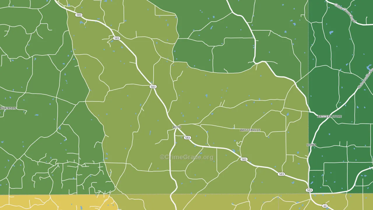 Ruth, MS Map of Vandalism Rates