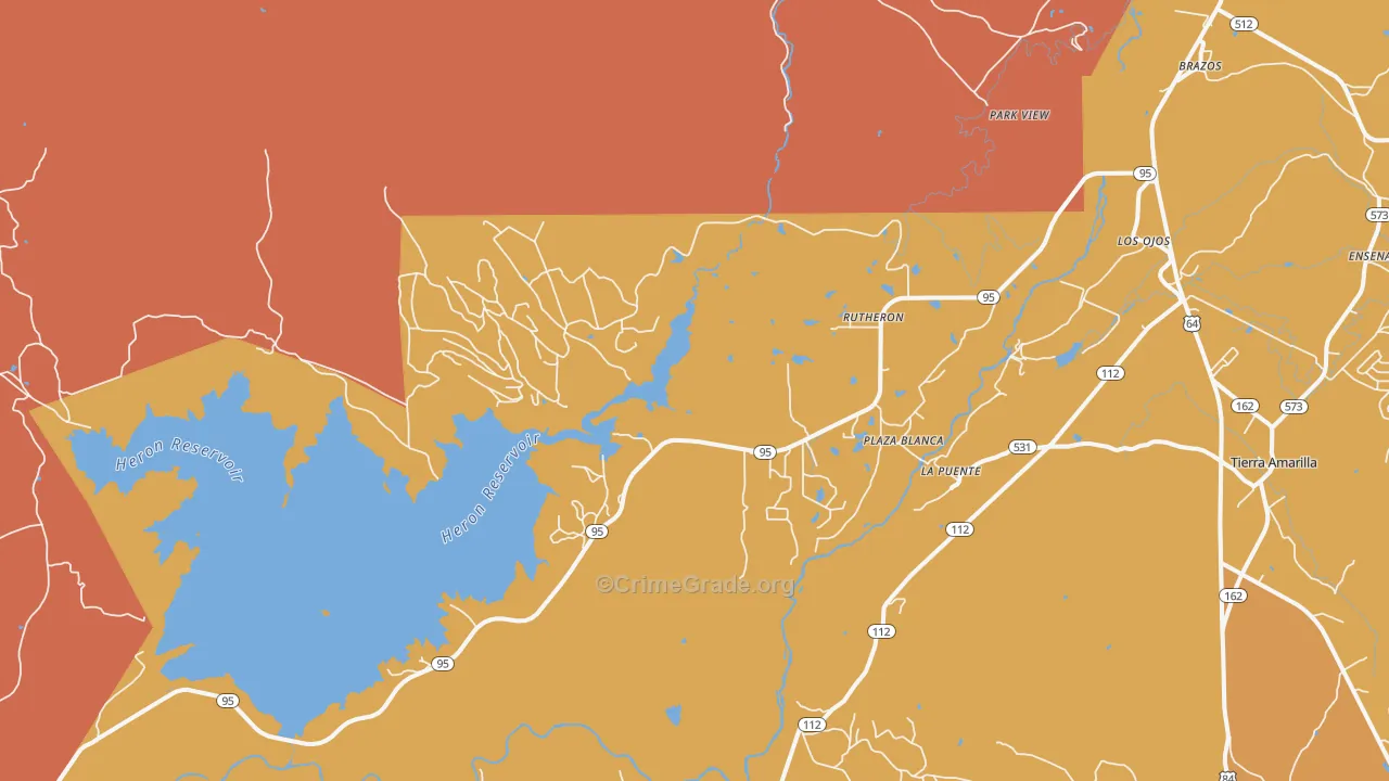 Rutheron, NM Map of Vandalism Rates