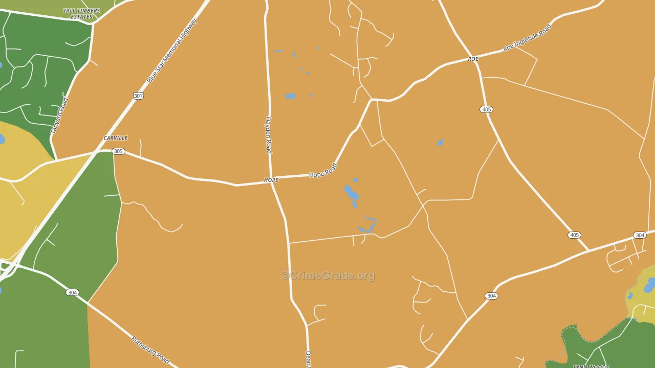 Ruthsburg, MD Map of Vandalism Rates