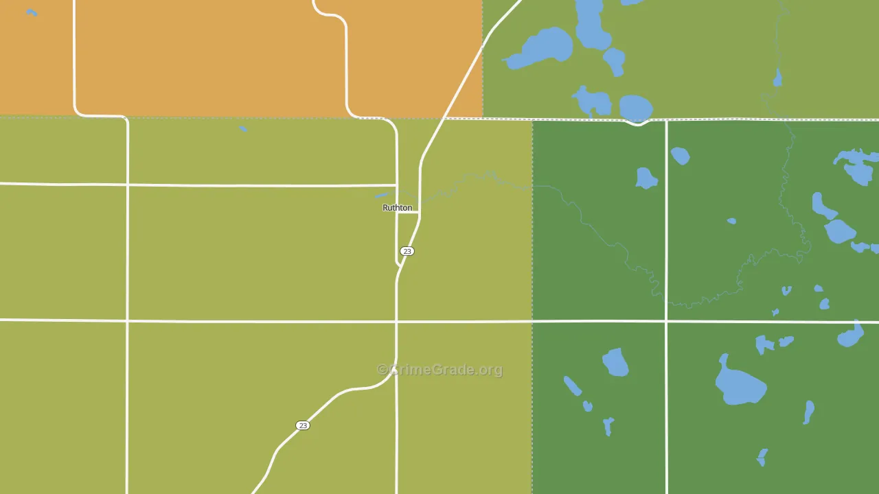 Ruthton, MN Map of Vandalism Rates