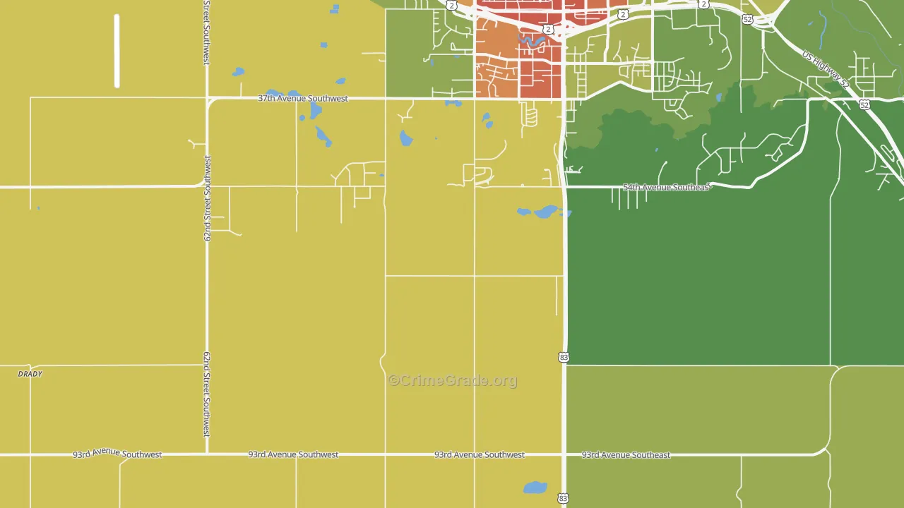 Ruthville, ND Map of Vandalism Rates
