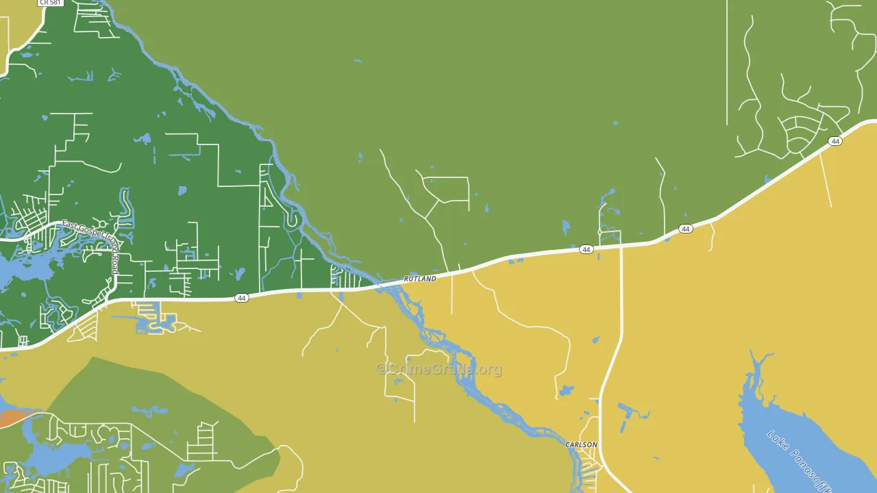 Rutland, FL Map of Vandalism Rates