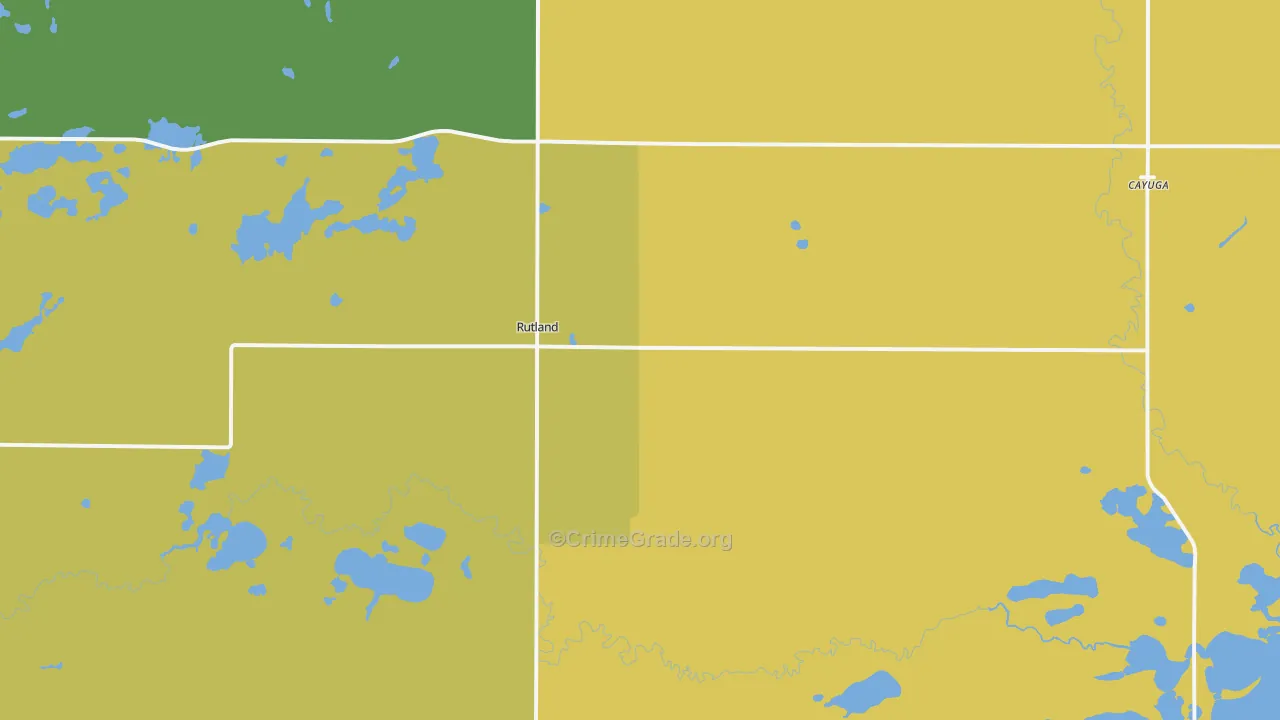 Rutland, ND Map of Vandalism Rates
