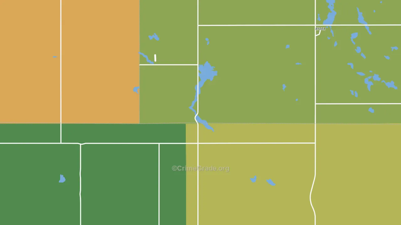 Ryder, ND Map of Vandalism Rates