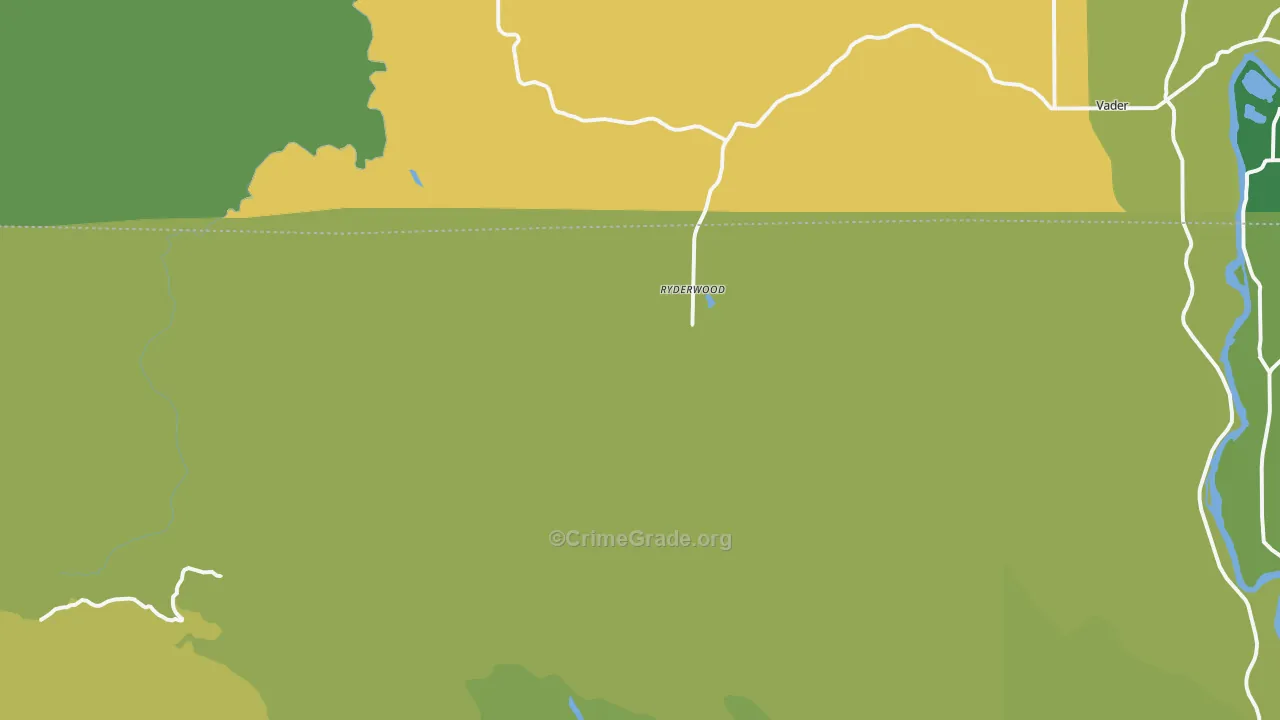 Ryderwood, WA Map of Vandalism Rates
