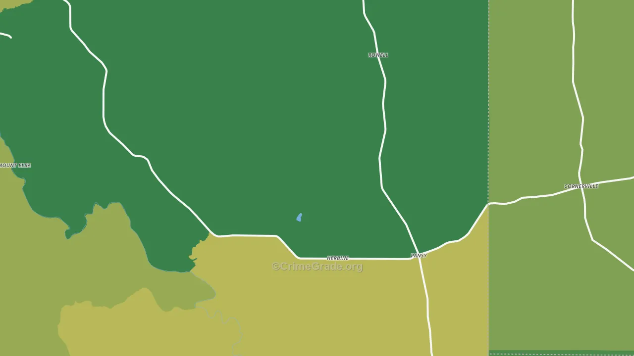 Rye, AR Map of Vandalism Rates