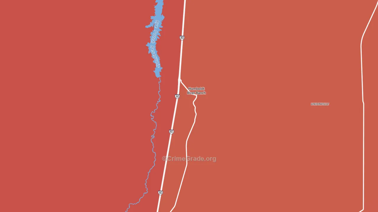 Rye Patch, NV Map of Vandalism Rates