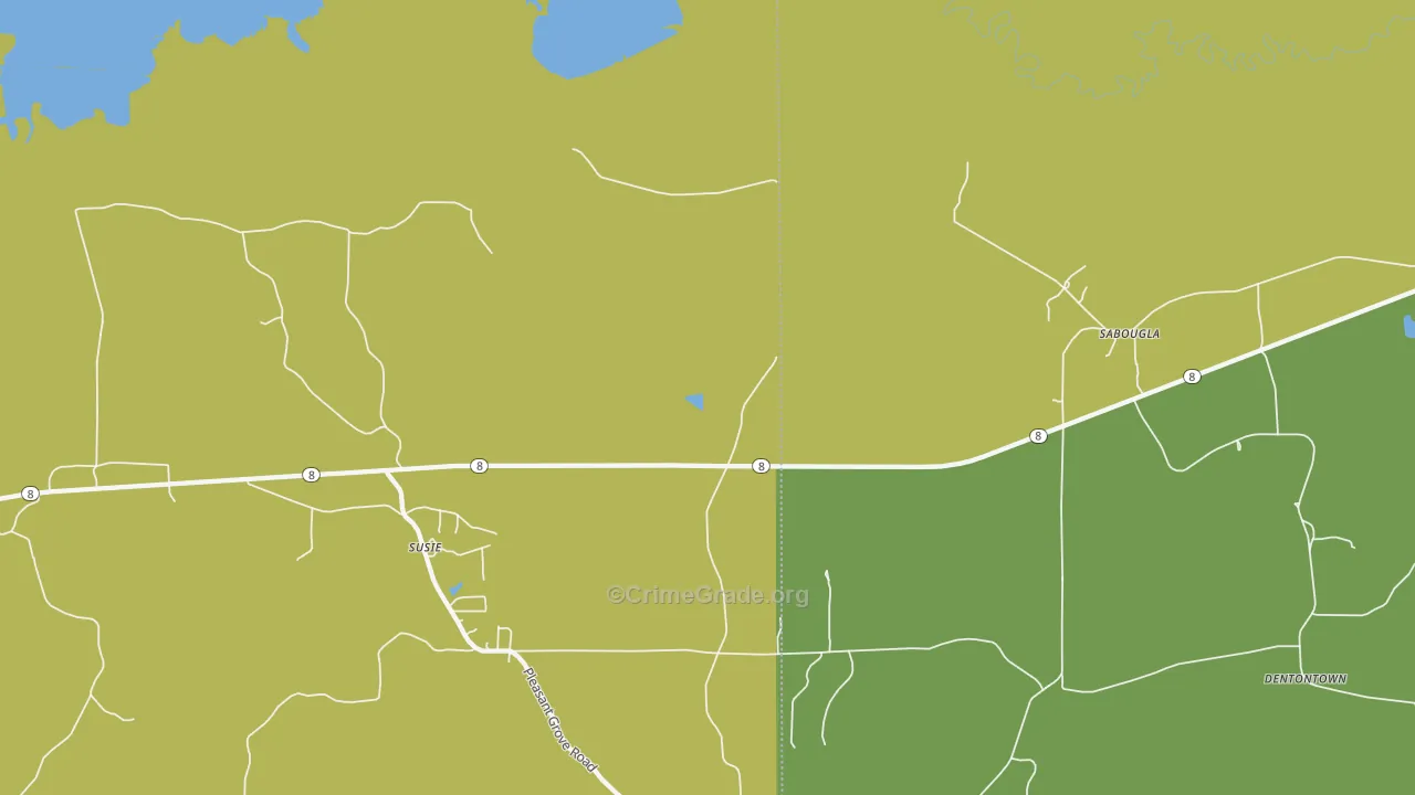 Sabougla, MS Map of Vandalism Rates