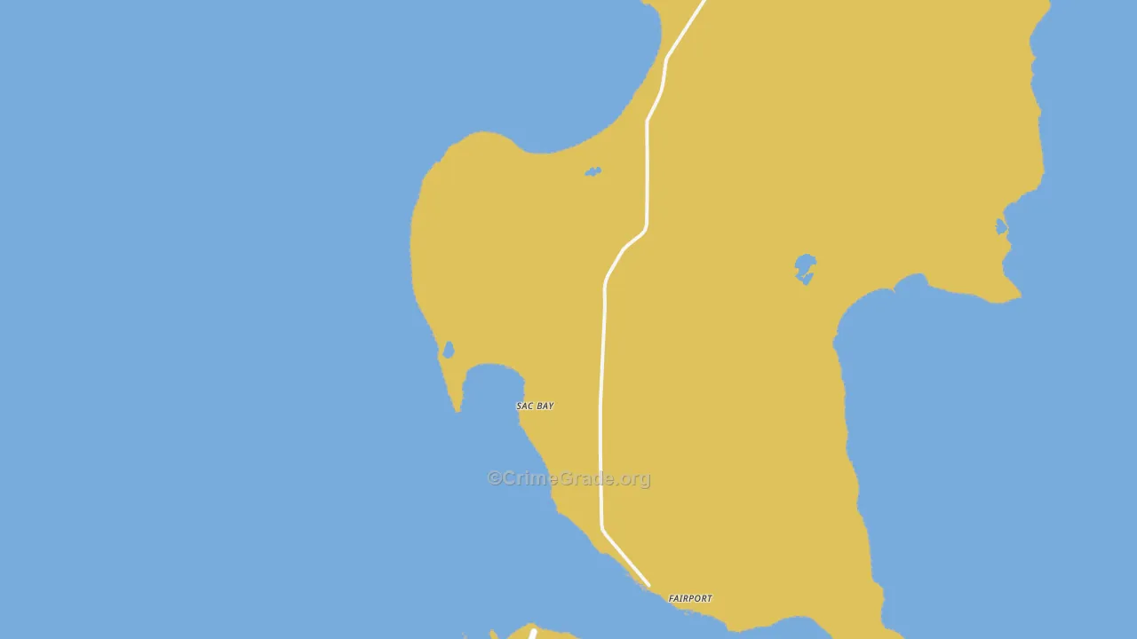 Sac Bay, MI Map of Vandalism Rates