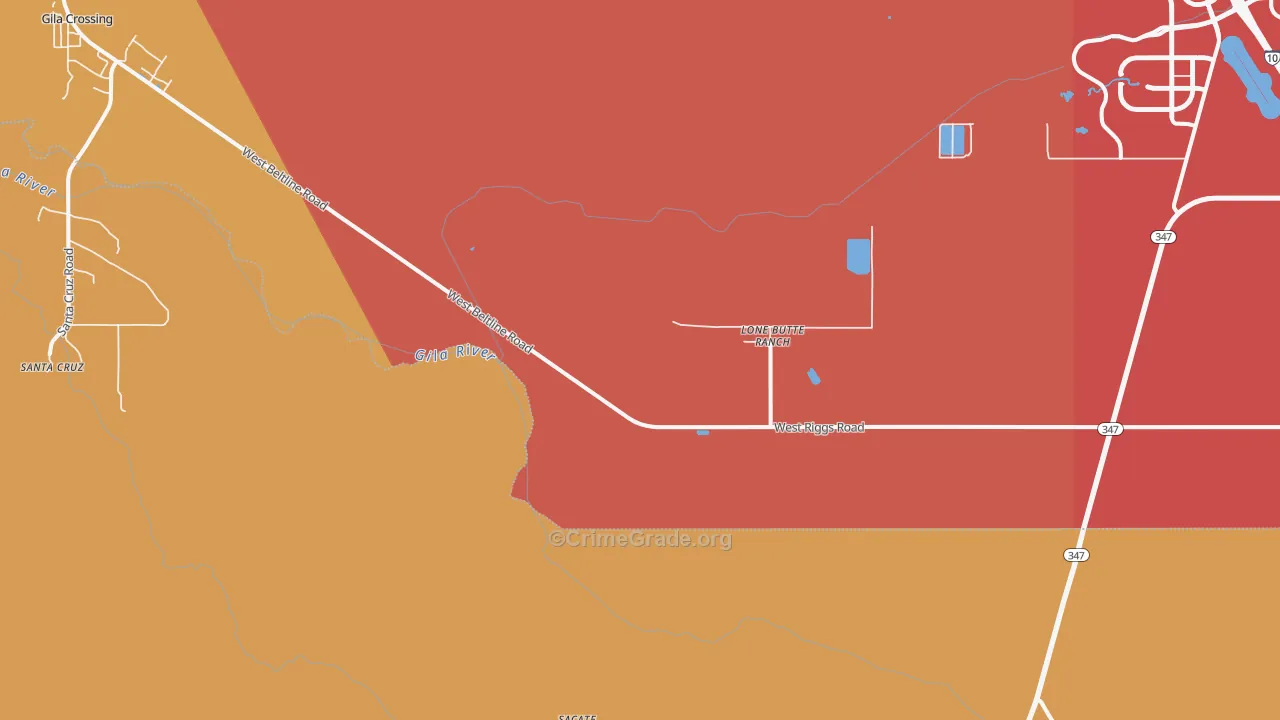 Sacate, AZ Map of Vandalism Rates