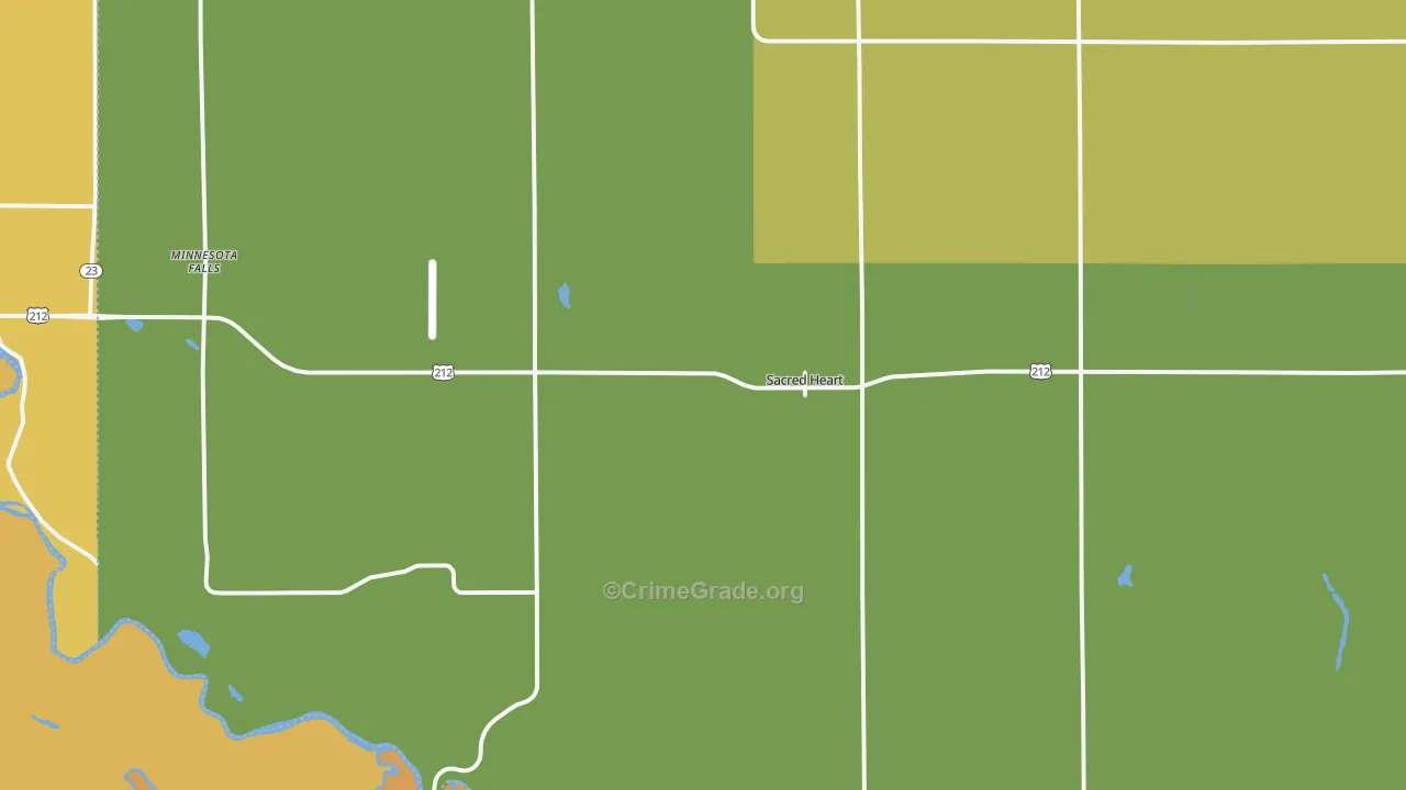 Sacred Heart, MN Map of Vandalism Rates