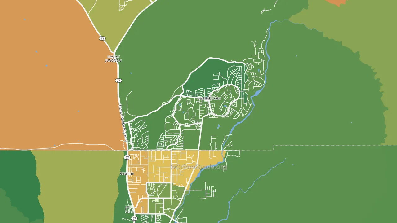 Saddlebrooke, AZ Map of Vandalism Rates