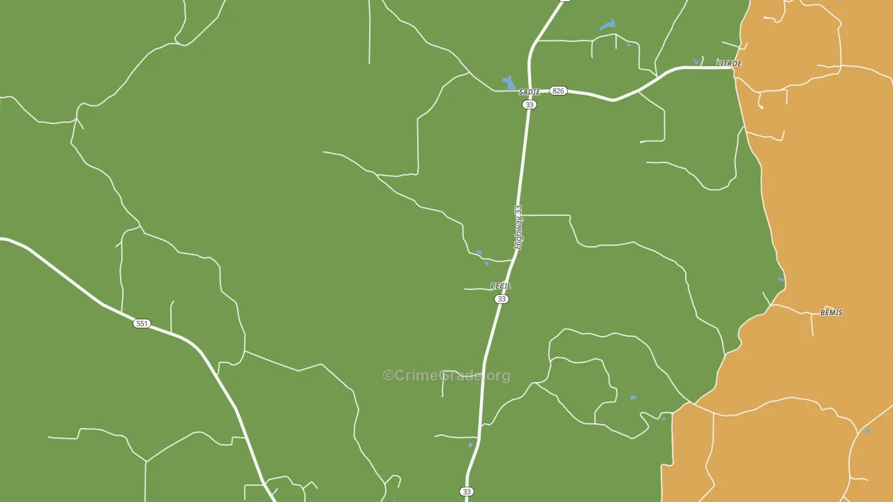 Sadie, LA Map of Vandalism Rates