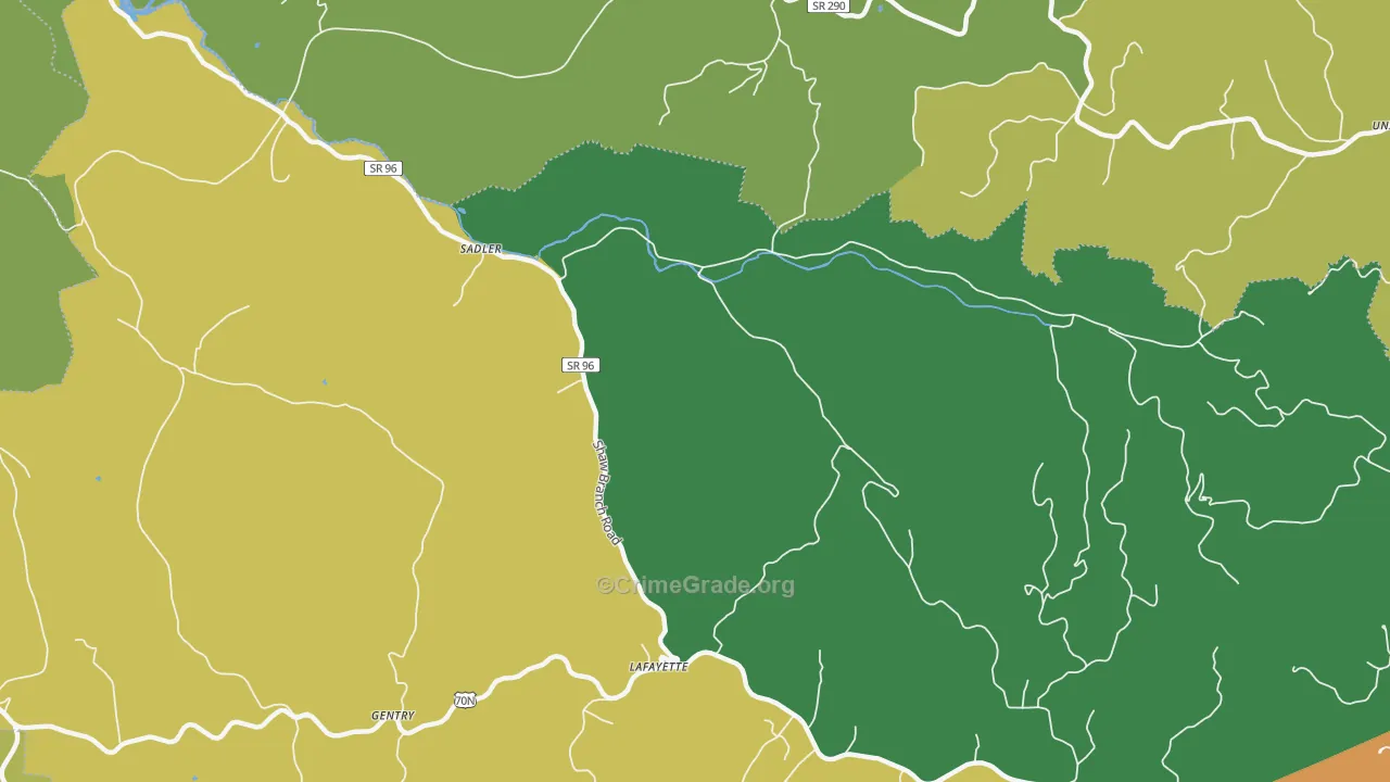 Sadler, TN Map of Vandalism Rates