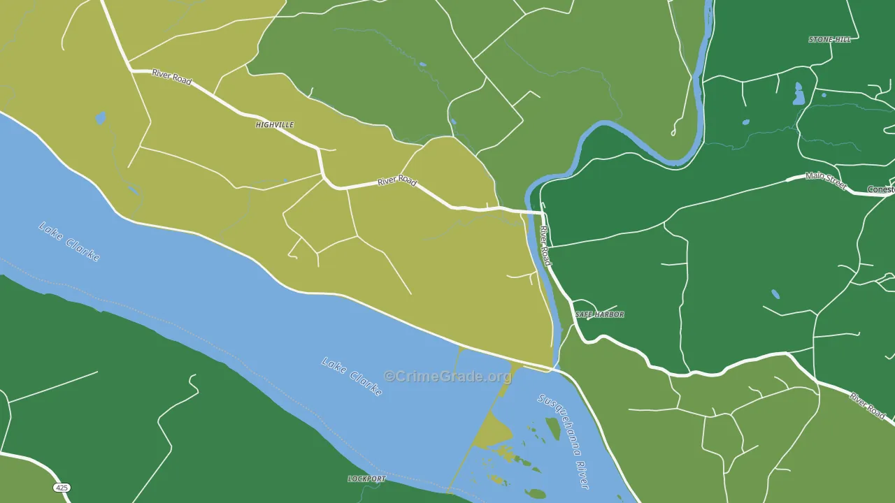 Safe Harbor, PA Map of Vandalism Rates