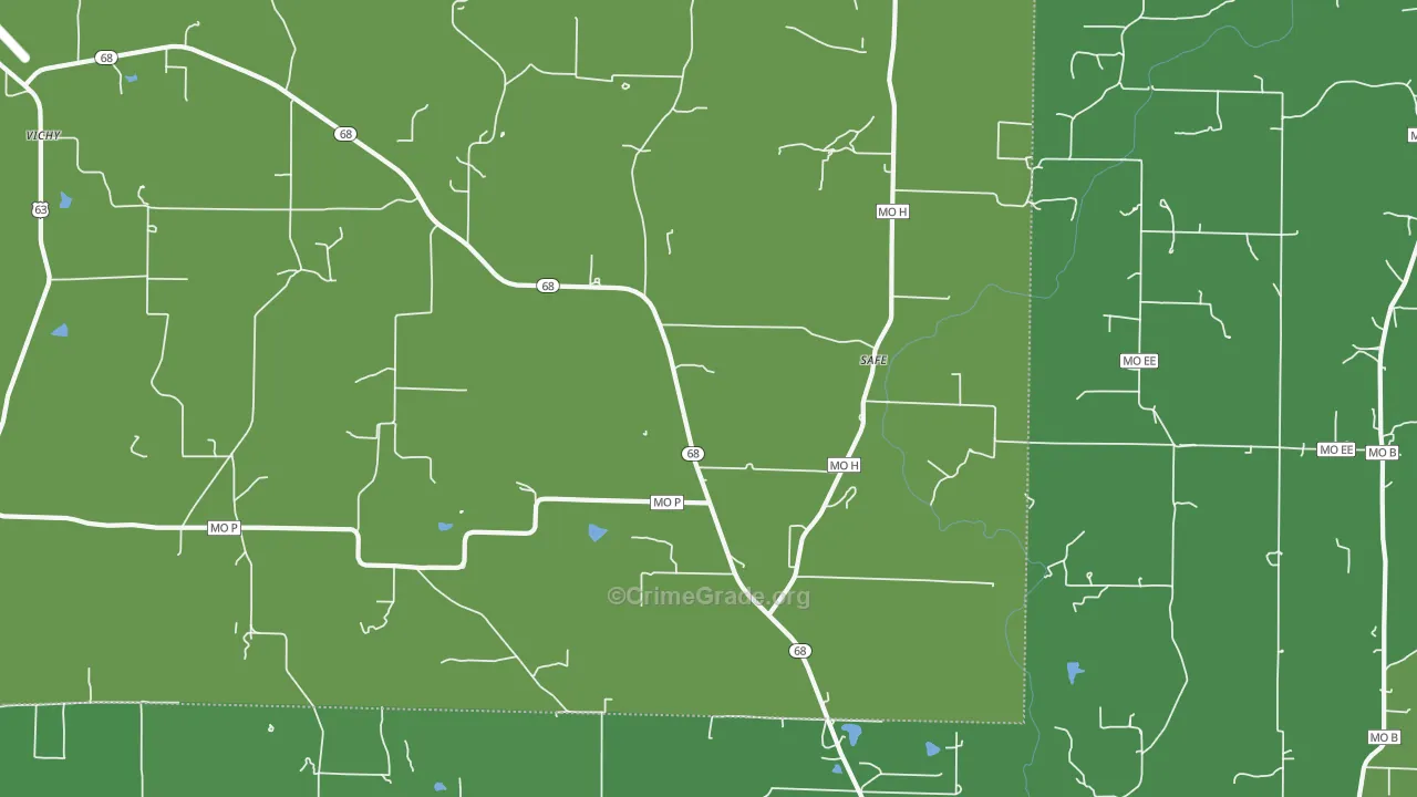 Safe, MO Map of Vandalism Rates