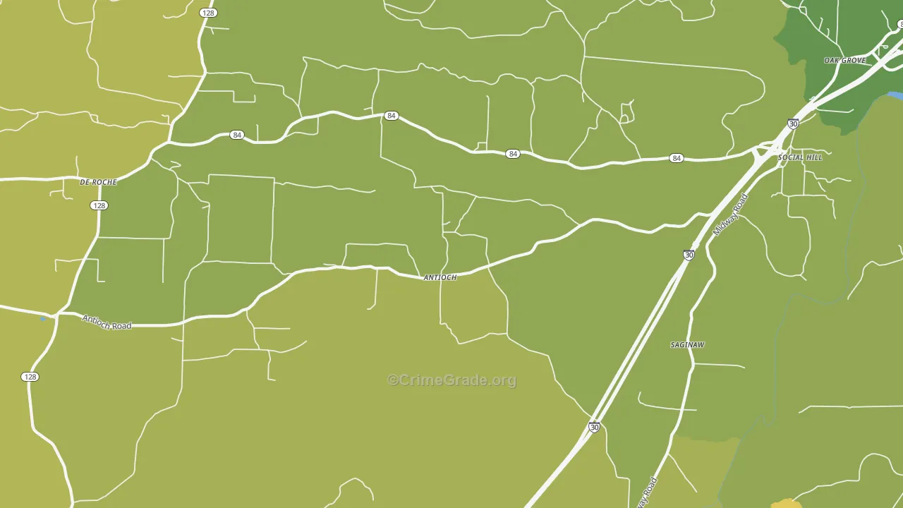 Saginaw, AR Map of Vandalism Rates