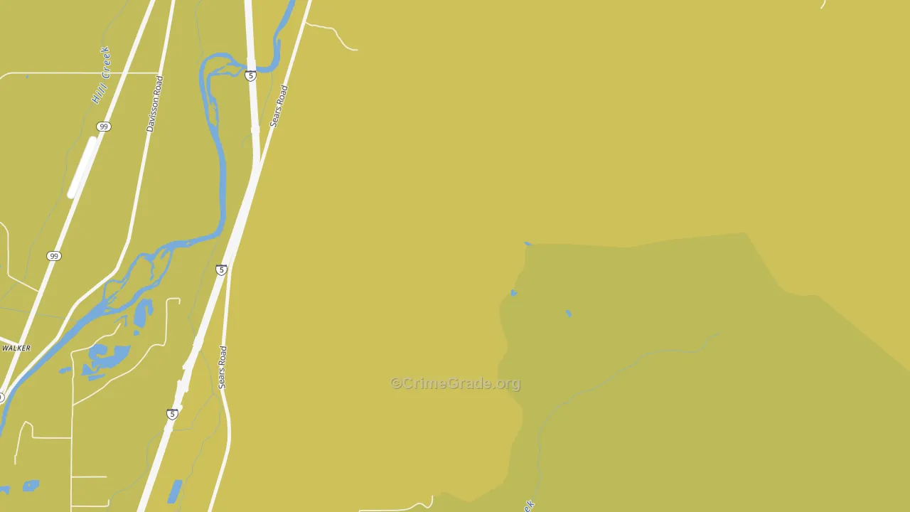 Saginaw, OR Map of Vandalism Rates