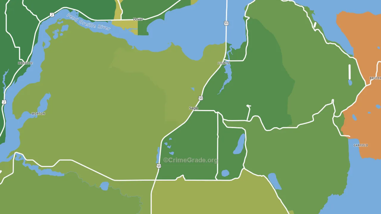 Sagle, ID Map of Vandalism Rates
