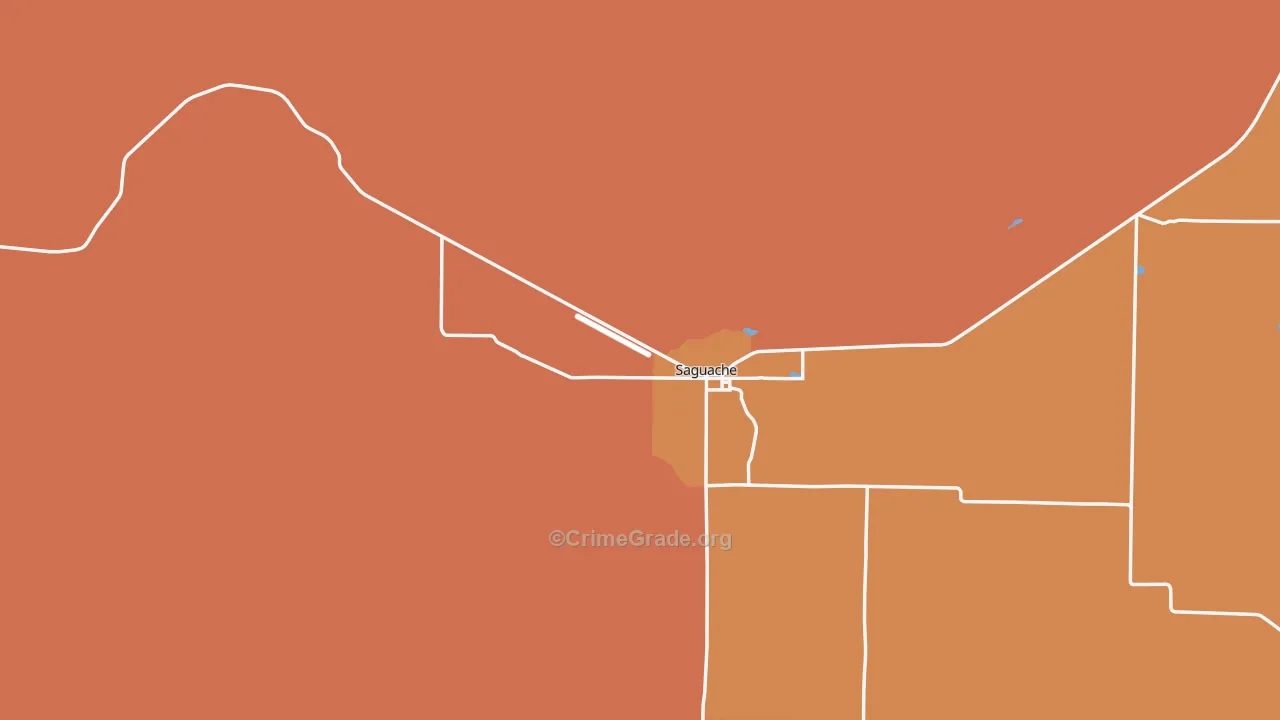 Saguache, CO Map of Vandalism Rates