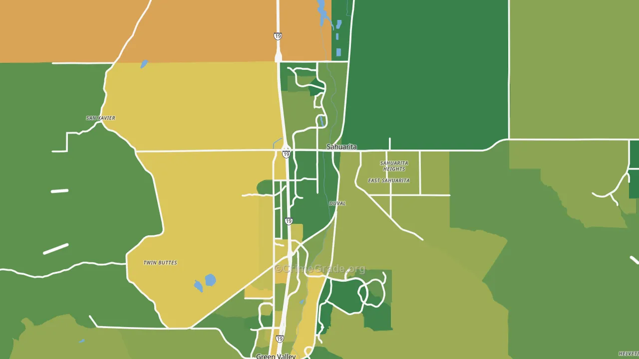 Sahuarita, AZ Map of Vandalism Rates