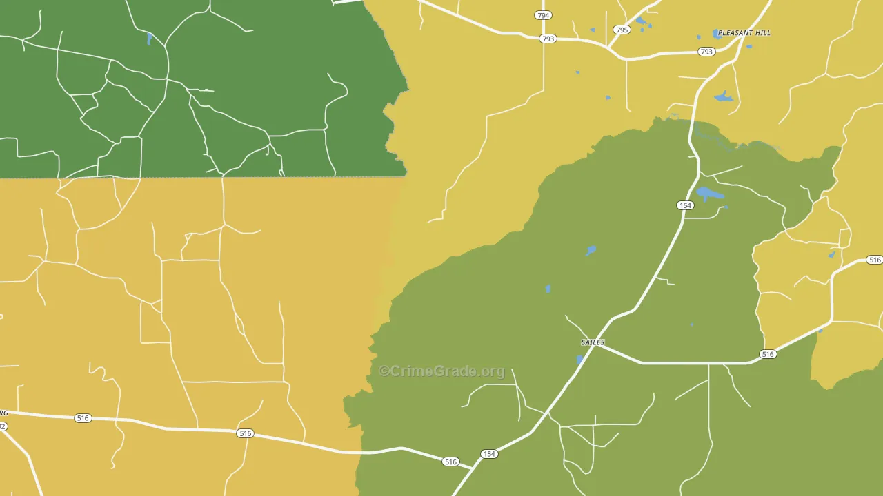 Sailes, LA Map of Vandalism Rates