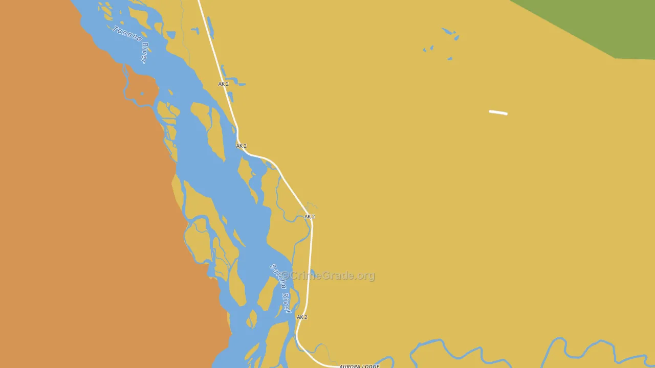 Salcha, AK Map of Vandalism Rates