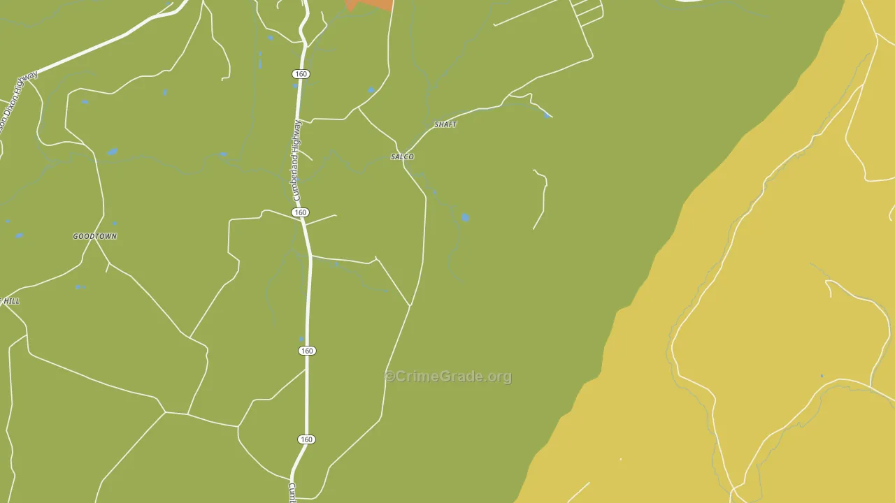 Salco, PA Map of Vandalism Rates