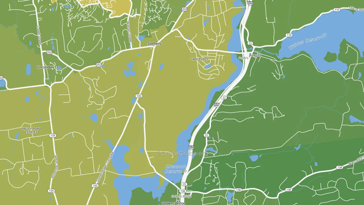 Salem Center, NY Map of Vandalism Rates
