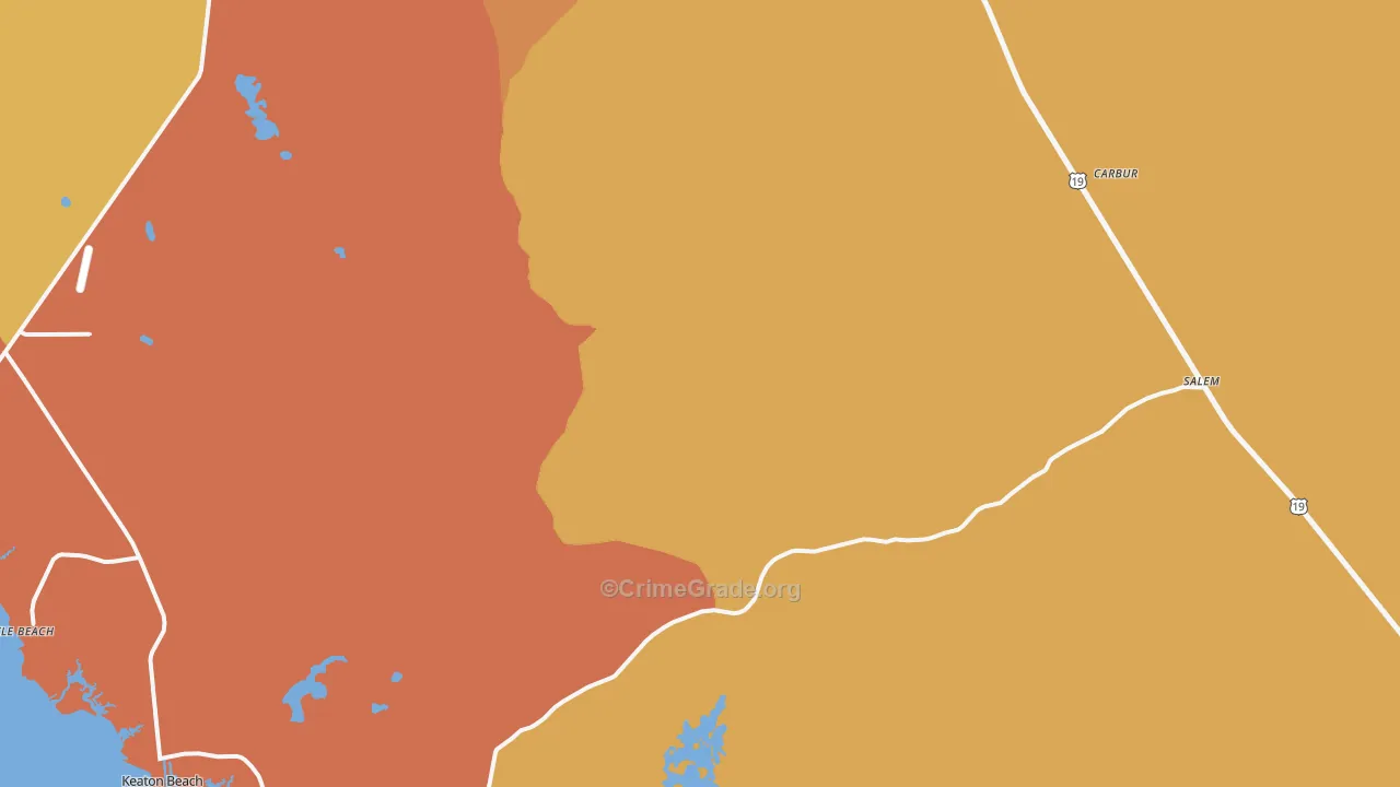 Salem, FL Map of Vandalism Rates