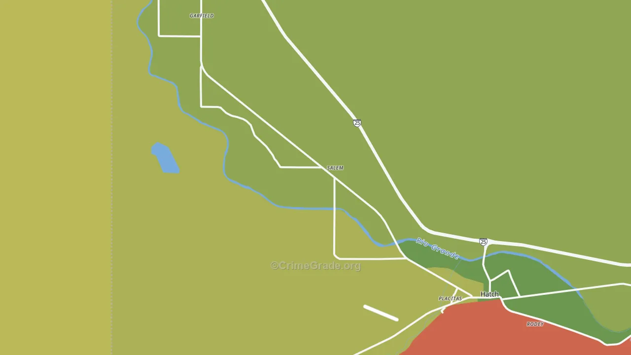 Salem, NM Map of Vandalism Rates